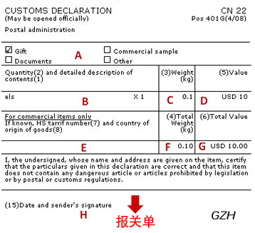 報關單